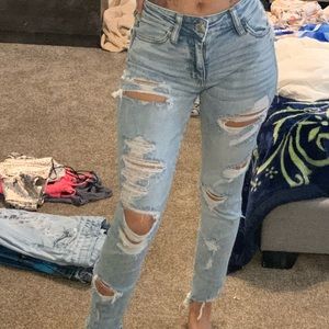 Mid waist light jeans